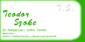 teodor szoke business card